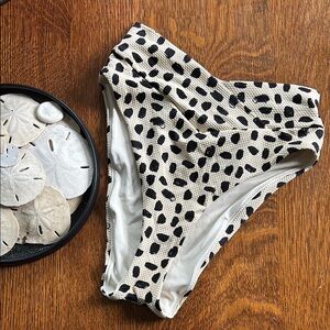 Leopard Print High-Waisted Bikini Bottoms